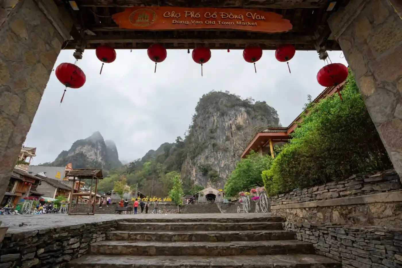 The entrance to the old market in Dong Van town