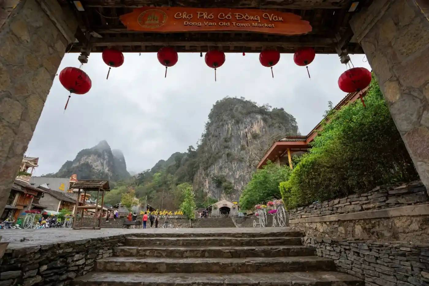 The entrance to the old market in Dong Van town